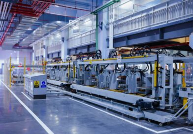 a large machine in a large building