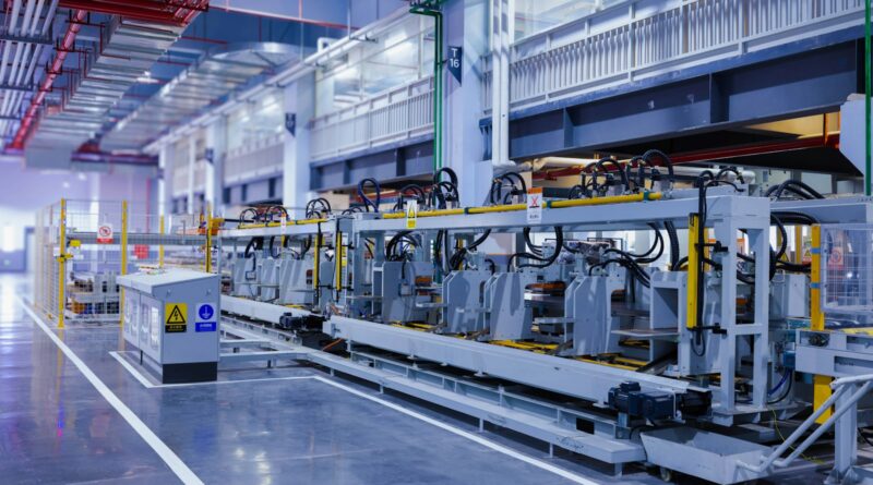 a large machine in a large building